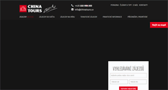 Desktop Screenshot of chinatours.cz